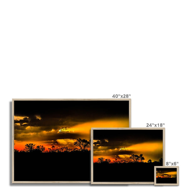 Sunset after the storm Framed Print