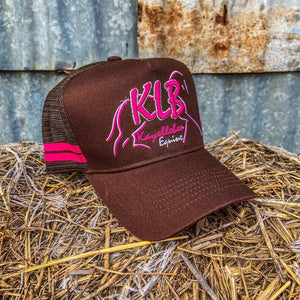 KLB Logo Chocolate/Pink Trucker Cap