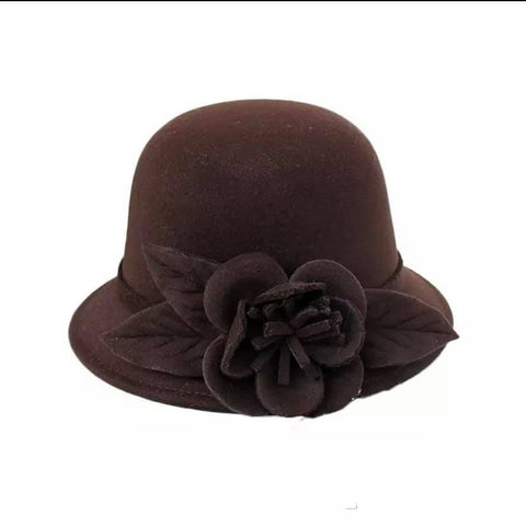 Wool felt bowler hat