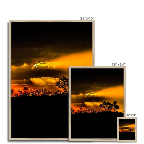 Sunset after the storm Framed Print