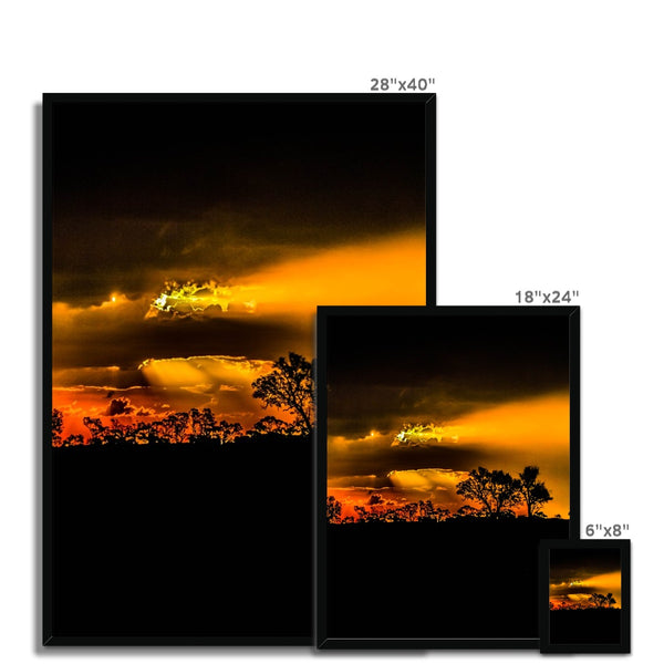 Sunset after the storm Framed Print