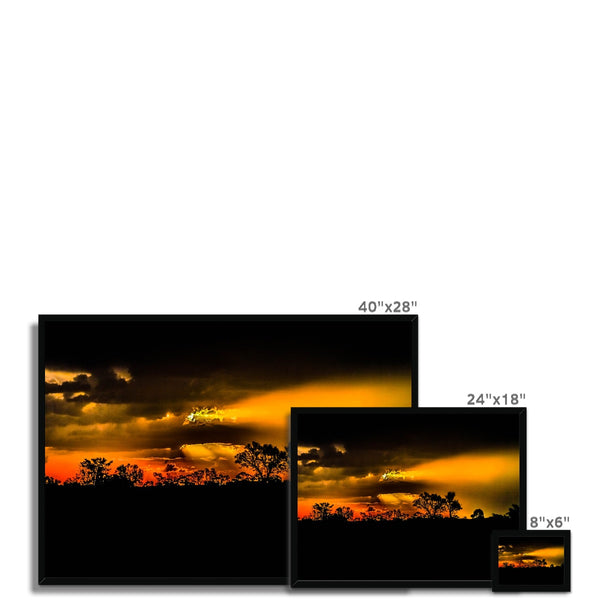 Sunset after the storm Framed Print