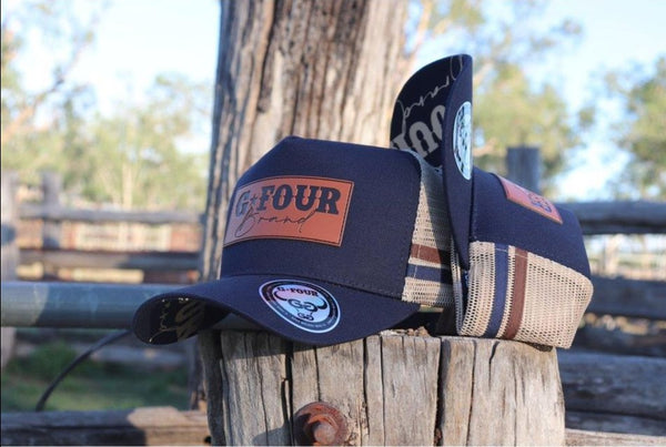 GFour branded Trucker Cap - Leather Patch